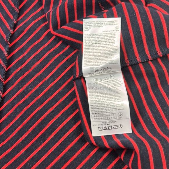 Gap maroon and navy striped long sleeved fit and flare dress, 6 - Picture 9 of 9